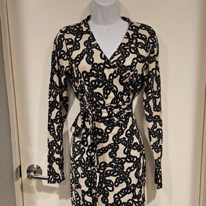 DVF NWT 'Zalda BIS Simple Chains' Dusty Black Size S